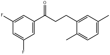 3',5'-DIFLUORO-3-(2,5-DIMETHYLPHENYL)PROPIOPHENONE Structural