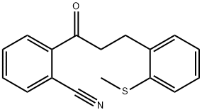 2'-CYANO-3-(2-THIOMETHYLPHENYL)PROPIOPHENONE Structural