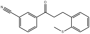 3'-CYANO-3-(2-THIOMETHYLPHENYL)PROPIOPHENONE Structural