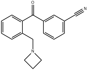 2-AZETIDINOMETHYL-3'-CYANOBENZOPHENONE Structural