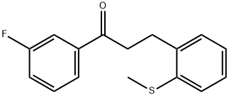 3'-FLUORO-3-(2-THIOMETHYLPHENYL)PROPIOPHENONE Structural