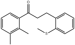 2',3'-DIMETHYL-3-(2-THIOMETHYLPHENYL)PROPIOPHENONE Structural