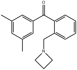 2'-AZETIDINOMETHYL-3,5-DIMETHYLBENZOPHENONE Structural