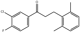 3'-CHLORO-3-(2,6-DIMETHYLPHENYL)-4'-FLUOROPROPIOPHENONE Structural