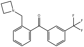 2-AZETIDINOMETHYL-3'-TRIFLUOROMETHYLBENZOPHENONE Structural