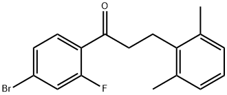 4'-BROMO-3-(2,6-DIMETHYLPHENYL)-2'-FLUOROPROPIOPHENONE Structural