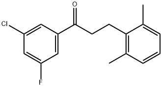 3'-CHLORO-3-(2,6-DIMETHYLPHENYL)-5'-FLUOROPROPIOPHENONE Structural