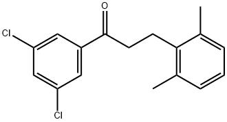 3',5'-DICHLORO-3-(2,6-DIMETHYLPHENYL)PROPIOPHENONE Structural