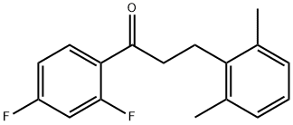 2',4'-DIFLUORO-3-(2,6-DIMETHYLPHENYL)PROPIOPHENONE Structural