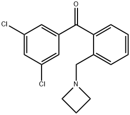 2'-AZETIDINOMETHYL-3,5-DICHLOROBENZOPHENONE Structural