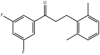 3',5'-DIFLUORO-3-(2,6-DIMETHYLPHENYL)PROPIOPHENONE Structural