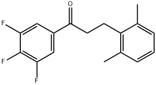 3-(2,6-DIMETHYLPHENYL)-3',4',5'-TRIFLUOROPROPIOPHENONE Structural