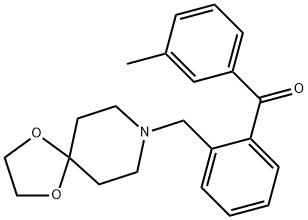 2-[8-(1,4-DIOXA-8-AZASPIRO[4.5]DECYL)METHYL]-3'-METHYL BENZOPHENONE Structural