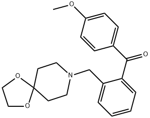 2-[8-(1,4-DIOXA-8-AZASPIRO[4.5]DECYL)METHYL]-4'-METHOXY BENZOPHENONE Structural