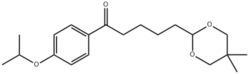 5-(5,5-DIMETHYL-1,3-DIOXAN-2-YL)-4'-ISOPROPOXYVALEROPHENONE Structural