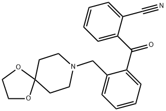 2-CYANO-2'-[8-(1,4-DIOXA-8-AZASPIRO[4.5]DECYL)METHYL]BENZOPHENONE Structural