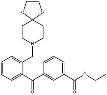 3'-CARBOETHOXY-2-[8-(1,4-DIOXA-8-AZASPIRO[4.5]DECYL)METHYL]BENZOPHENONE Structural