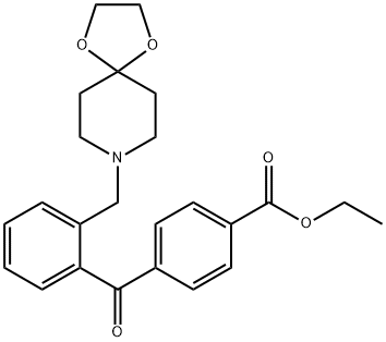 4'-CARBOETHOXY-2-[8-(1,4-DIOXA-8-AZASPIRO[4.5]DECYL)METHYL]BENZOPHENONE Structural