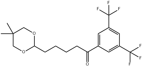 BIS-3',5'-TRIFLUOROMETHYL-5-(5,5-DIMETHYL-1,3-DIOXAN-2-YL)VALEROPHENONE Structural