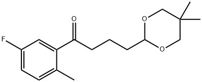 4-(5,5-DIMETHYL-1,3-DIOXAN-2-YL)-5'-FLUORO-2'-METHYLBUTYROPHENONE Structural