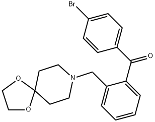 4'-BROMO-2-[8-(1,4-DIOXA-8-AZASPIRO[4.5]DECYL)METHYL]BENZOPHENONE Structural