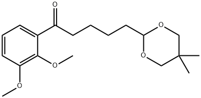 2',3'-DIMETHOXY-5-(5,5-DIMETHYL-1,3-DIOXAN-2-YL)VALEROPHENONE Structural