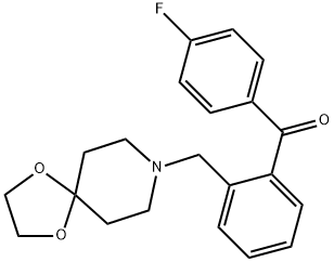 2-[8-(1,4-DIOXA-8-AZASPIRO[4.5]DECYL)METHYL]-4'-FLUOROBENZOPHENONE Structural