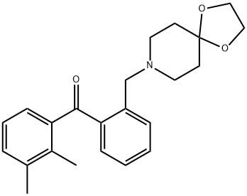 2,3-DIMETHYL-2'-[8-(1,4-DIOXA-8-AZASPIRO[4.5]DECYL)METHYL]BENZOPHENONE Structural