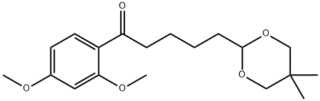 2',4'-DIMETHOXY-5-(5,5-DIMETHYL-1,3-DIOXAN-2-YL)VALEROPHENONE Structural