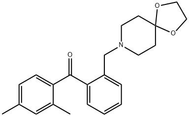 2,4-DIMETHYL-2'-[8-(1,4-DIOXA-8-AZASPIRO[4.5]DECYL)METHYL]BENZOPHENONE Structural