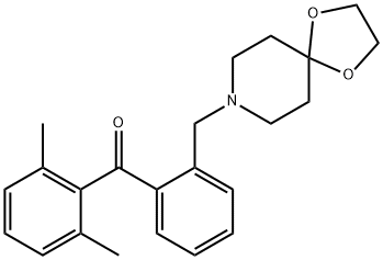 2,6-DIMETHYL-2'-[8-(1,4-DIOXA-8-AZASPIRO[4.5]DECYL)METHYL]BENZOPHENONE Structural