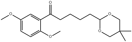 2',5'-DIMETHOXY-5-(5,5-DIMETHYL-1,3-DIOXAN-2-YL)VALEROPHENONE Structural