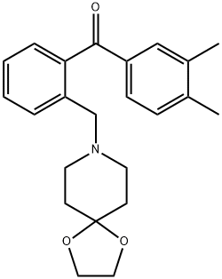 3',4'-DIMETHYL-2-[8-(1,4-DIOXA-8-AZASPIRO[4.5]DECYL)METHYL]BENZOPHENONE Structural