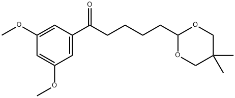 3',5'-DIMETHOXY-5-(5,5-DIMETHYL-1,3-DIOXAN-2-YL)VALEROPHENONE Structural