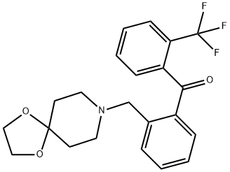 2-[8-(1,4-DIOXA-8-AZASPIRO[4.5]DECYL)METHYL]-2'-TRIFLUOROBENZOPHENONE Structural