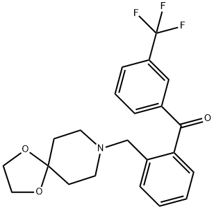 2-[8-(1,4-DIOXA-8-AZASPIRO[4.5]DECYL)METHYL]-3'-TRIFLUOROBENZOPHENONE Structural