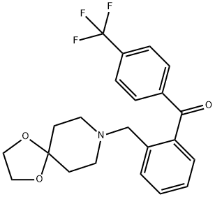 2-[8-(1,4-DIOXA-8-AZASPIRO[4.5]DECYL)METHYL]-4'-TRIFLUOROBENZOPHENONE Structural