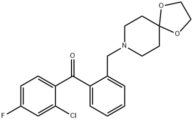 2-CHLORO-2'-[8-(1,4-DIOXA-8-AZASPIRO[4.5]DECYL)METHYL]-4-FLUOROBENZOPHENONE Structural