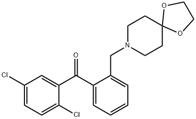 2,5-DICHLORO-2'-[8-(1,4-DIOXA-8-AZASPIRO[4.5]DECYL)METHYL]BENZOPHENONE Structural