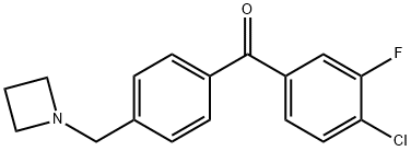 4'-AZETIDINOMETHYL-4-CHLORO-3-FLUOROBENZOPHENONE Structural