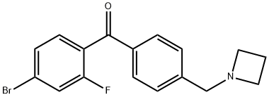 4'-AZETIDINOMETHYL-4-BROMO-2-FLUOROBENZOPHENONE Structural