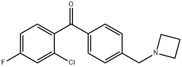 4'-AZETIDINOMETHYL-2-CHLORO-4-FLUOROBENZOPHENONE Structural