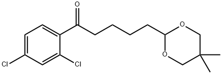 2',4'-DICHLORO-5-(5,5-DIMETHYL-1,3-DIOXAN-2-YL)VALEROPHENONE Structural