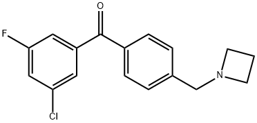 4'-AZETIDINOMETHYL-3-CHLORO-5-FLUOROBENZOPHENONE Structural