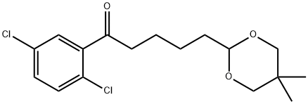 2',5'-DICHLORO-5-(5,5-DIMETHYL-1,3-DIOXAN-2-YL)VALEROPHENONE Structural