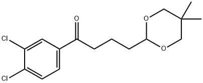 3',4'-DICHLORO-4-(5,5-DIMETHYL-1,3-DIOXAN-2-YL)BUTYROPHENONE Structural