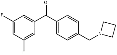 4'-AZETIDINOMETHYL-3,5-DIFLUOROBENZOPHENONE Structural