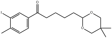 5-(5,5-DIMETHYL-1,3-DIOXAN-2-YL)-3'-IODO-4'-METHYLVALEROPHENONE Structural