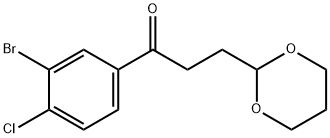 3'-BROMO-4'-CHLORO-3-(1,3-DIOXAN-2-YL)PROPIOPHENONE