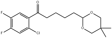 2'-CHLORO-4',5'-DIFLUORO-5-(5,5-DIMETHYL-1,3-DIOXAN-2-YL)VALEROPHENONE